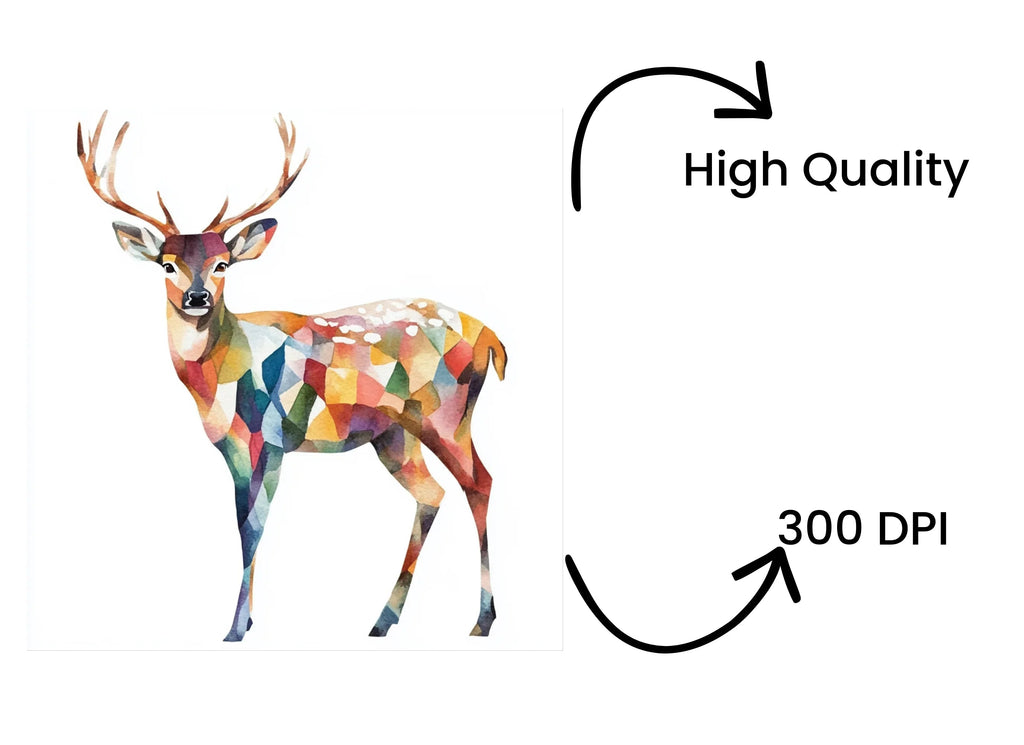 Geometric Deer Clipart Bundle