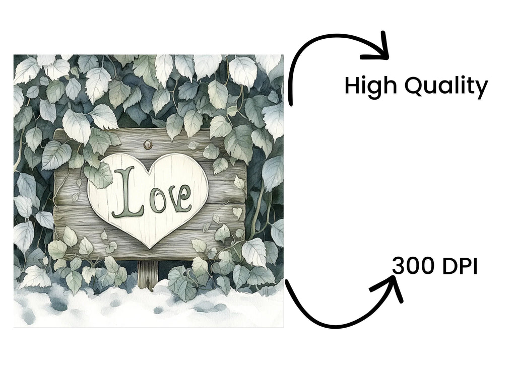 Eucalyptus Love Sign Clipart Bundle