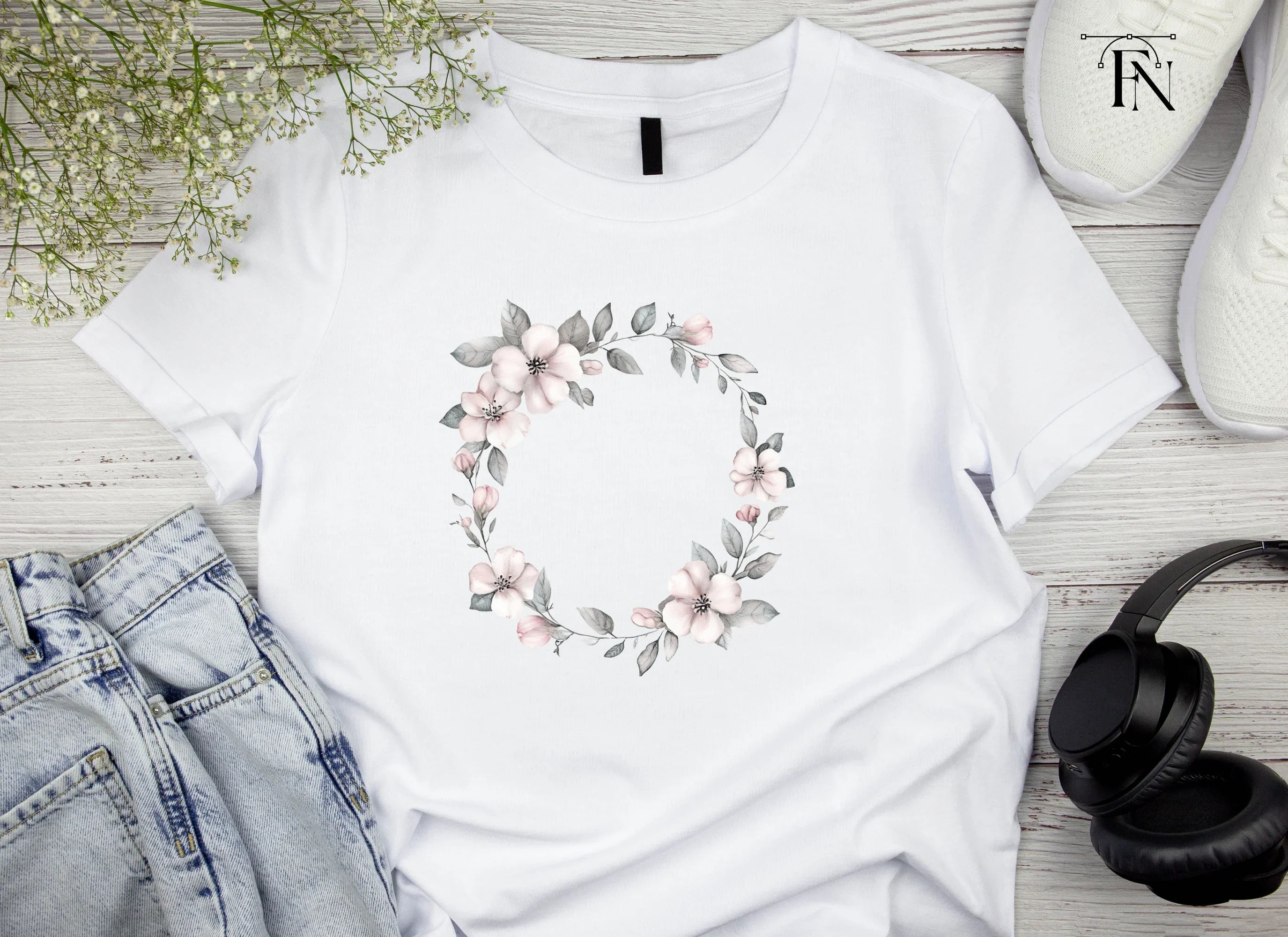 Floral Frames Clipart Bundle