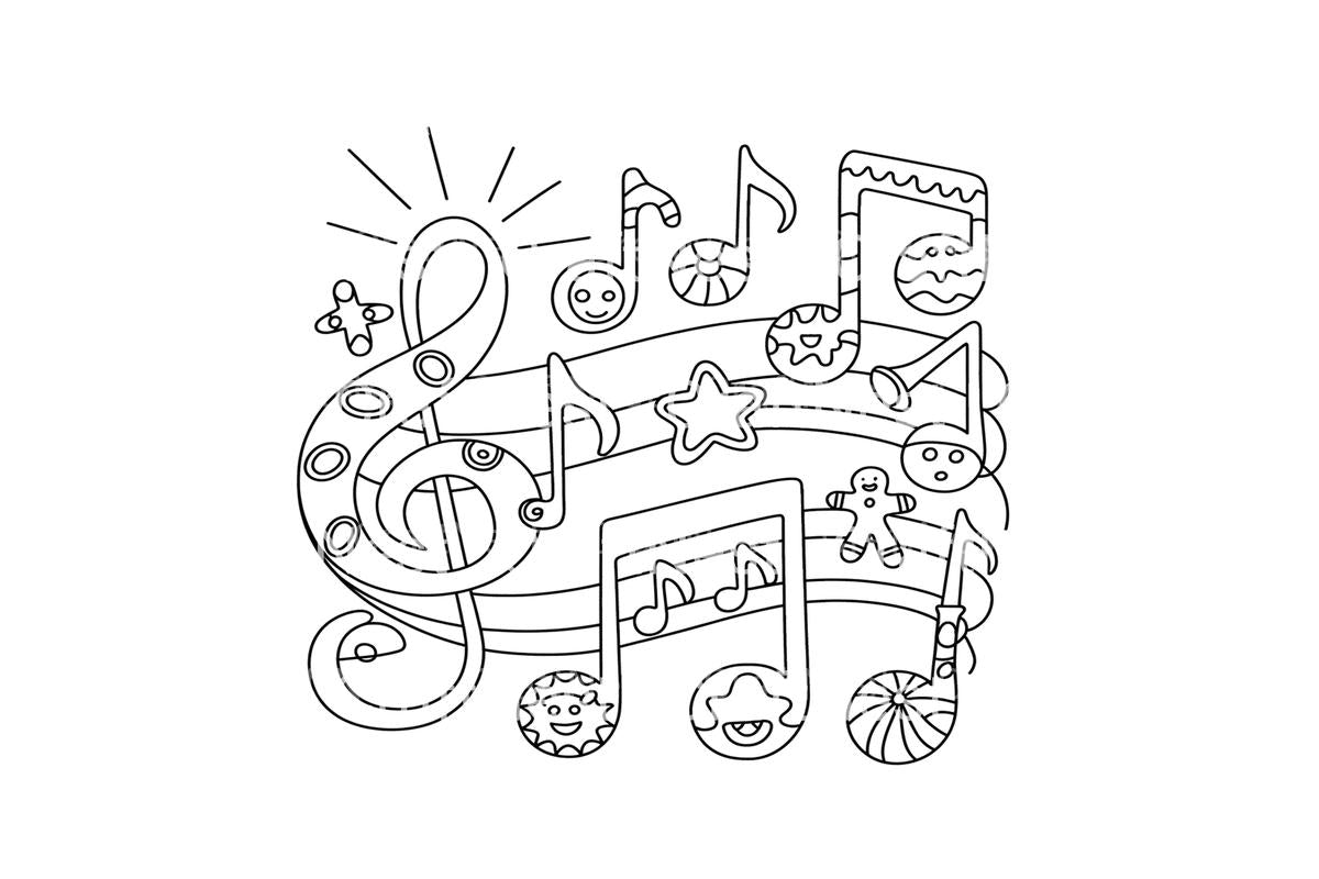 Orchestra Conductor Christmas Lights Coloring Books