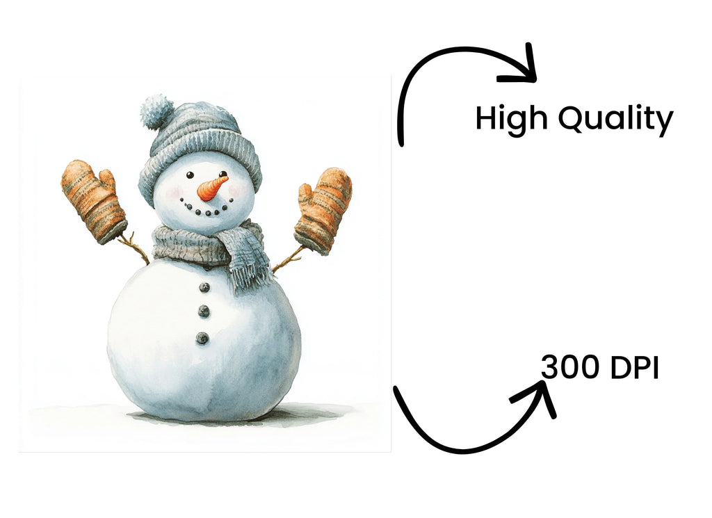 Cute Snowman Clipart Bundle