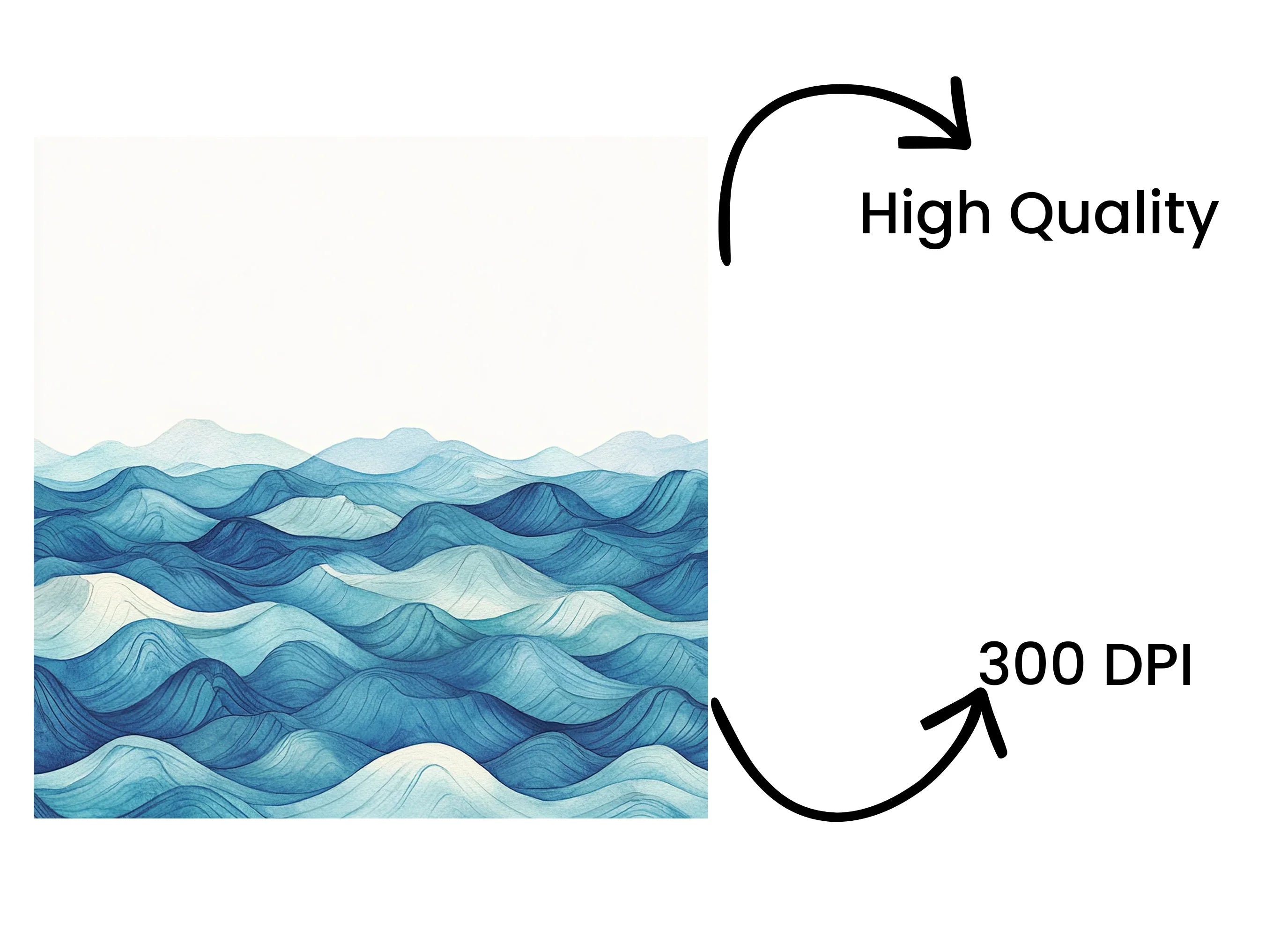 Abstract Blue Wave Patterns Clipart Bundle