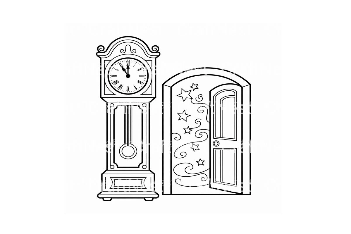 Festive Doors and Animals Coloring Books