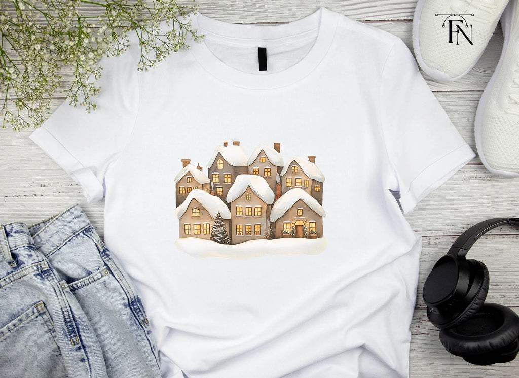 Cozy Winter Houses Clipart Bundle