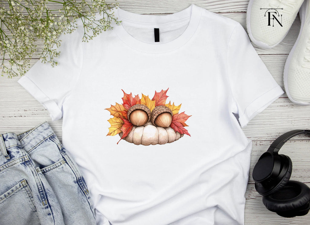 Fall Pumpkin and Acorn Leaves Clipart Bundle