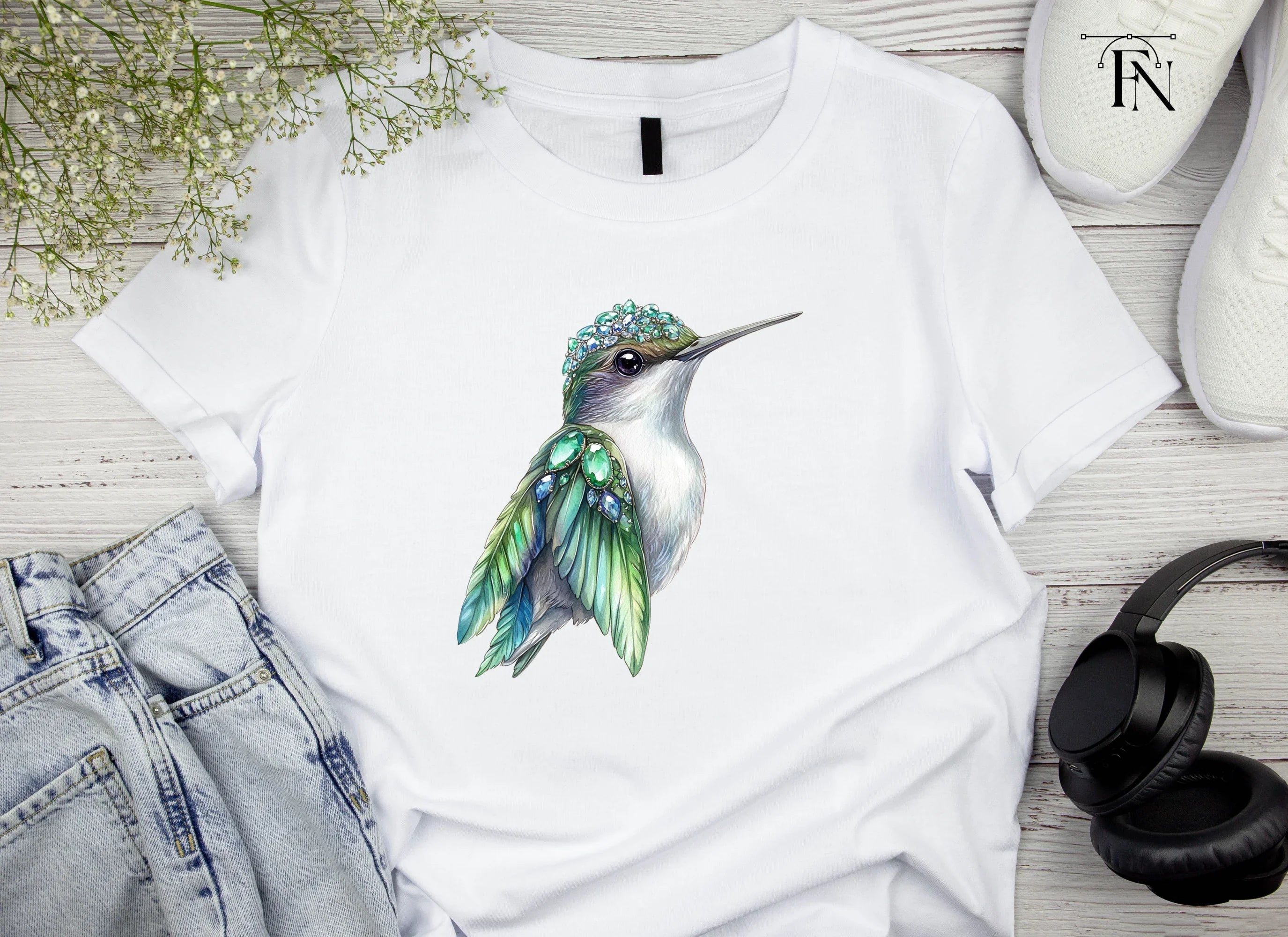 Jeweled Hummingbird Clipart Bundle