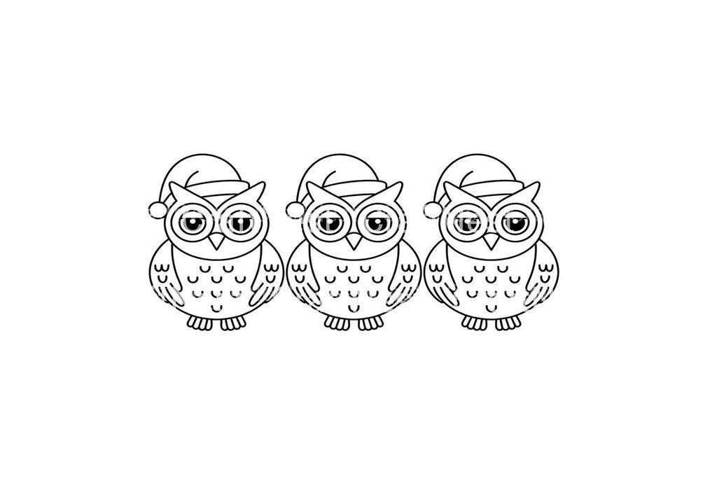 Festive Owls Christmas Coloring Books