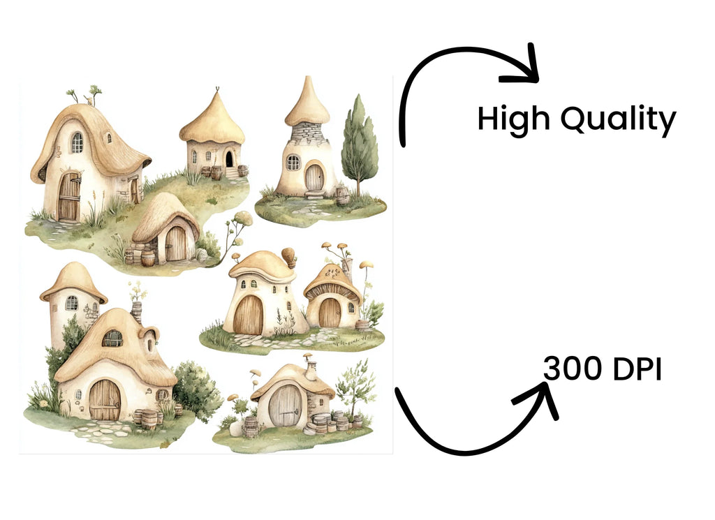 Fantasy Village Clipart Bundle
