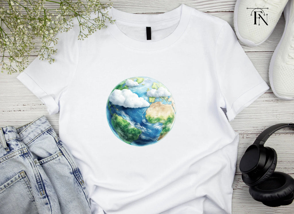 Realistic Earth with Clouds Clipart Bundle