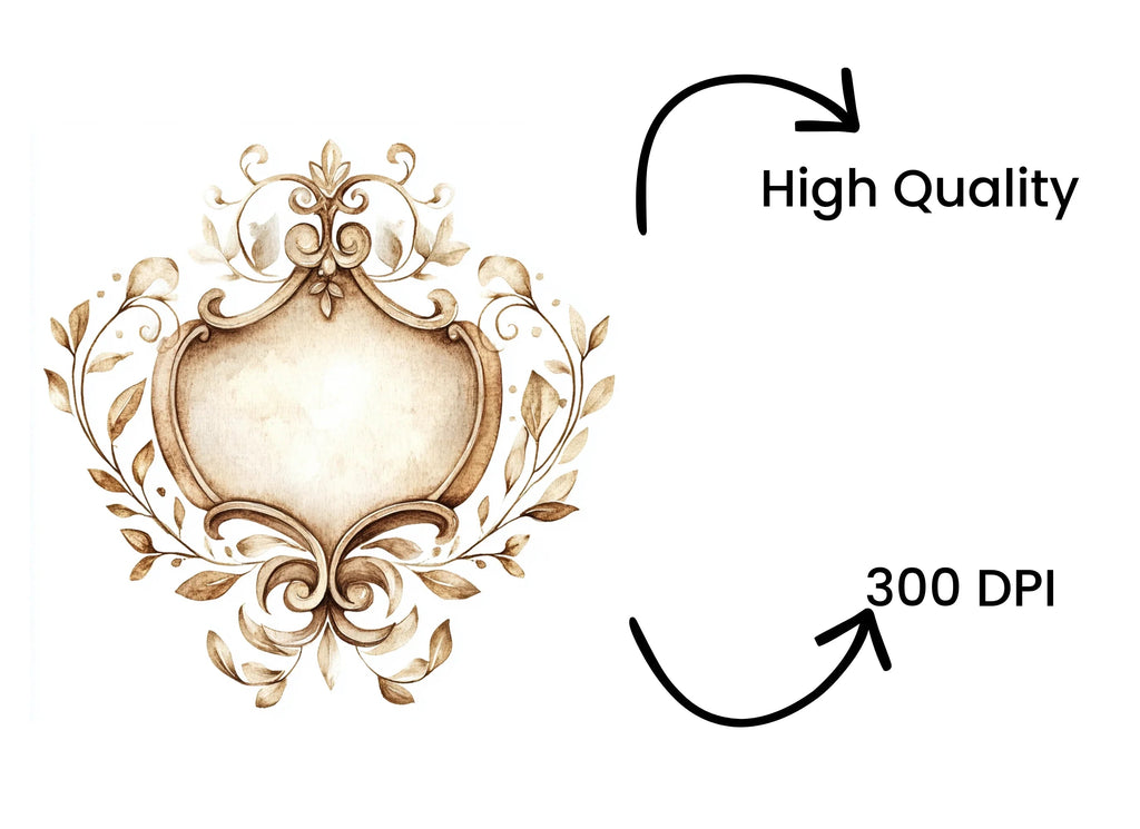 Elegant Vintage Frames Clipart Bundle