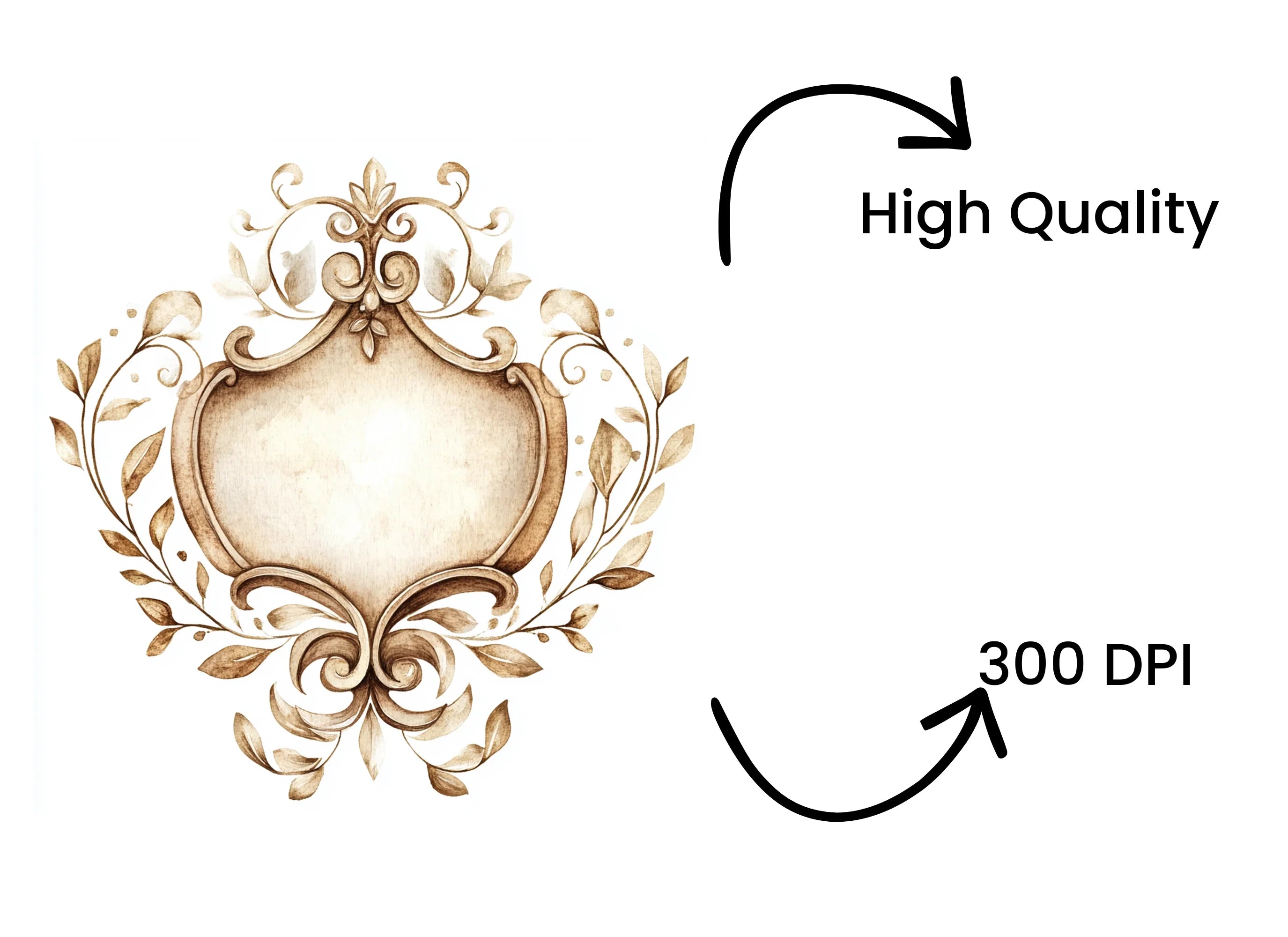 Elegant Vintage Frames Clipart Bundle