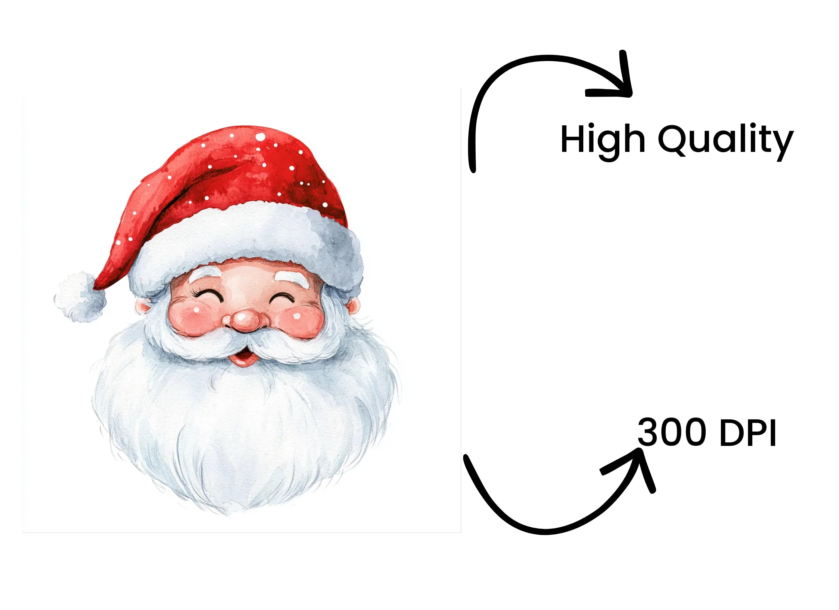 Jolly Santa Claus Illustrations Clipart Bundle