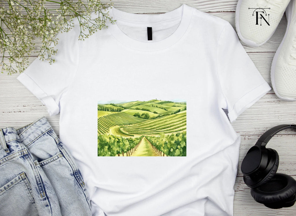 Tuscan Vineyard Landscape Clipart Bundle