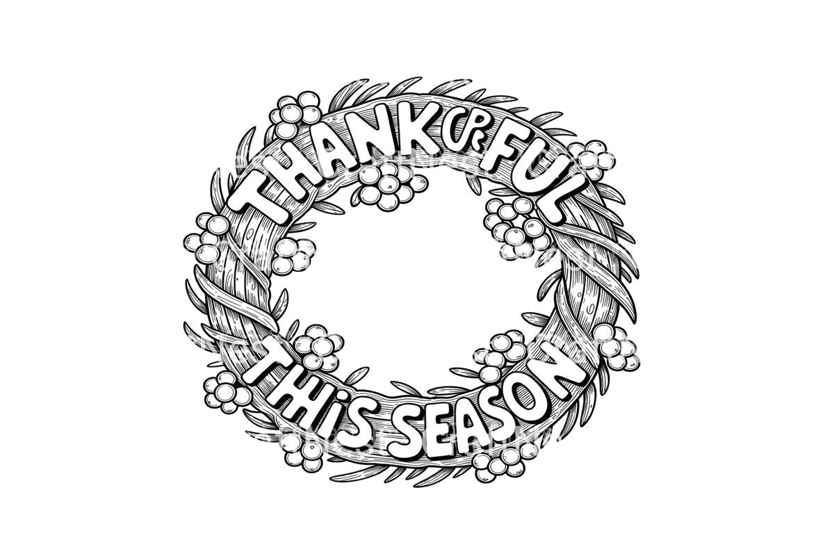 Thankful Season Wreath Coloring Books