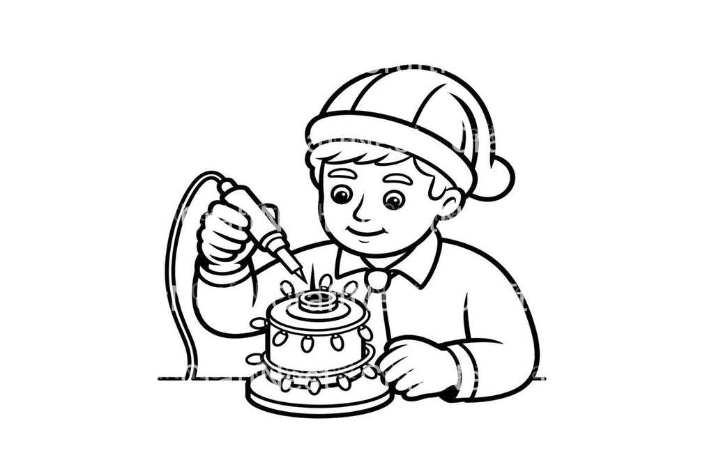 DIY Christmas Decorations Coloring Books