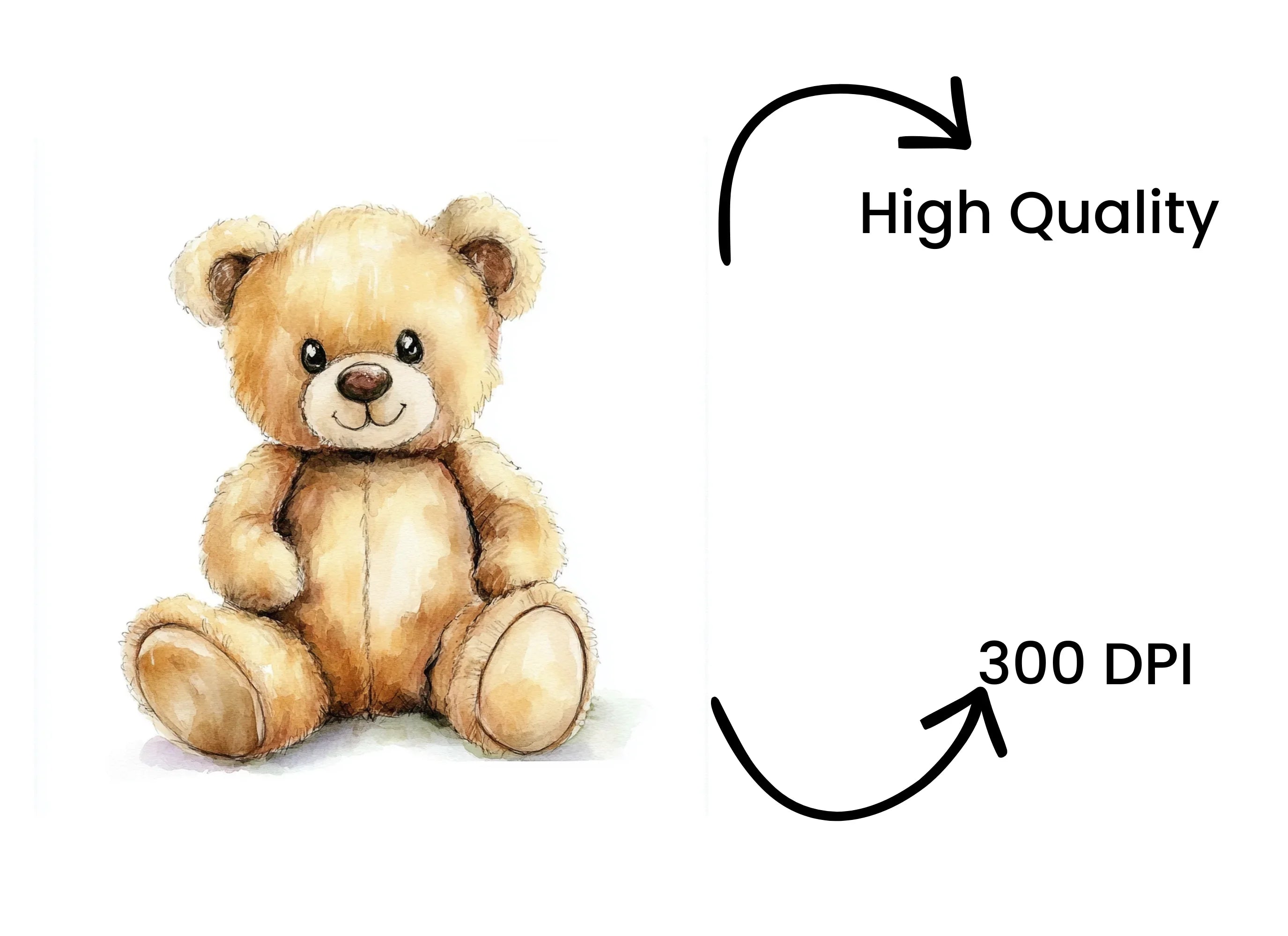 Cute Teddy Bear Clipart Bundle