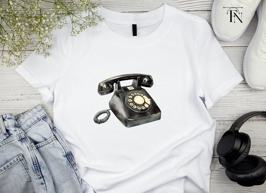 Classic Black Rotary Telephone Clipart Bundle