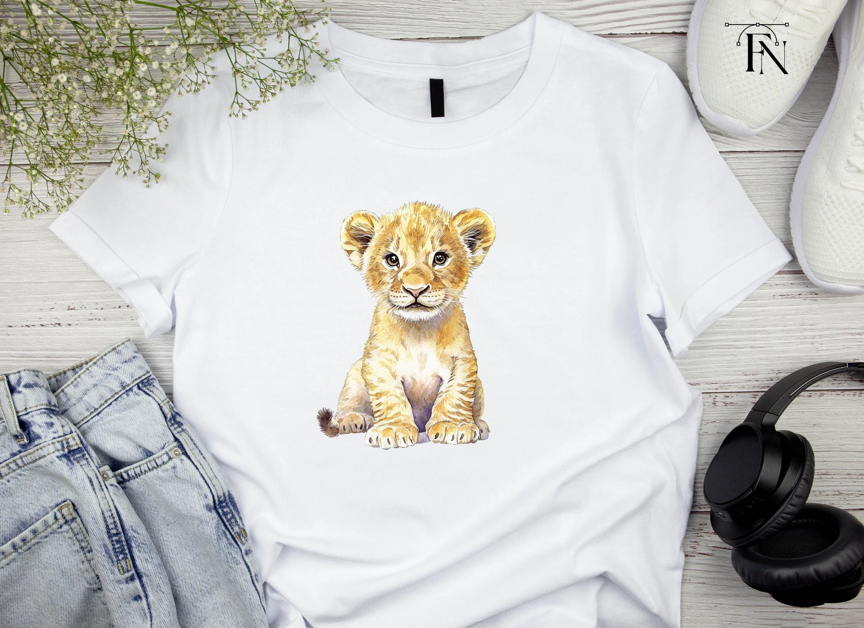 Sweet Lion Cub Illustration Clipart Bundle