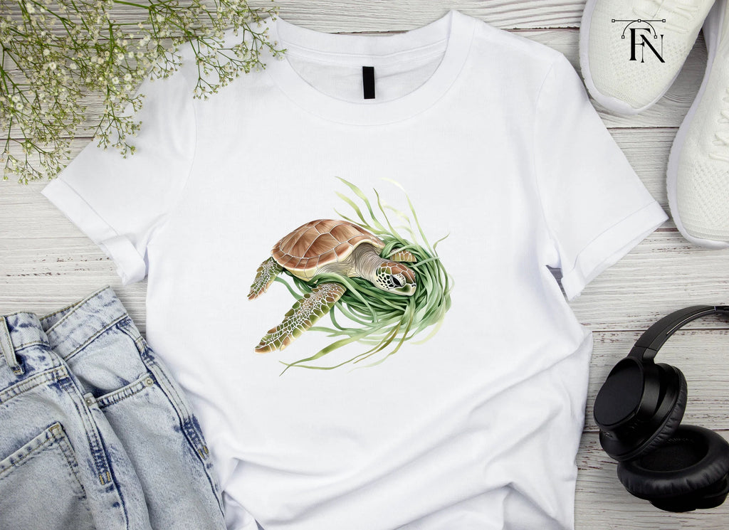 Sea Turtle in Seagrass Clipart Bundle