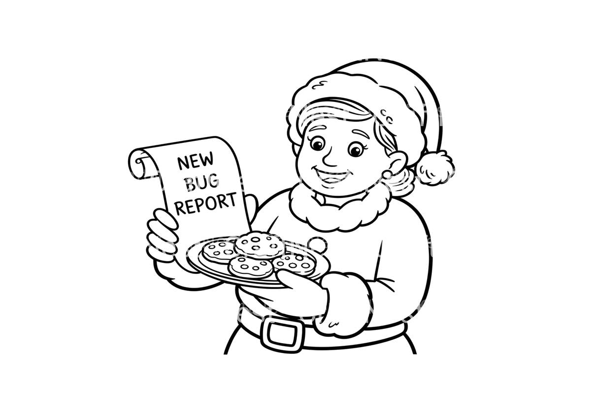 Mrs. Claus Bug Report Coloring Books