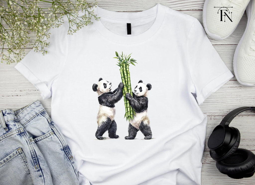 Playful Pandas with Bamboo Clipart Bundle