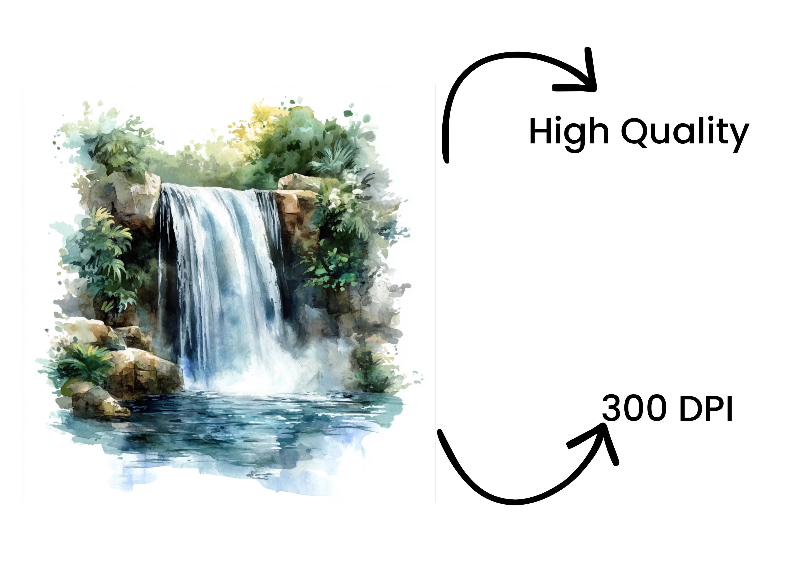 Waterfall Clipart Bundle