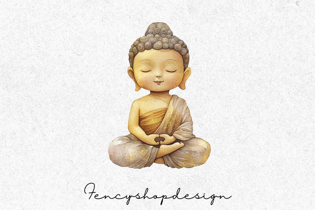 Meditating Buddha Clipart Bundle