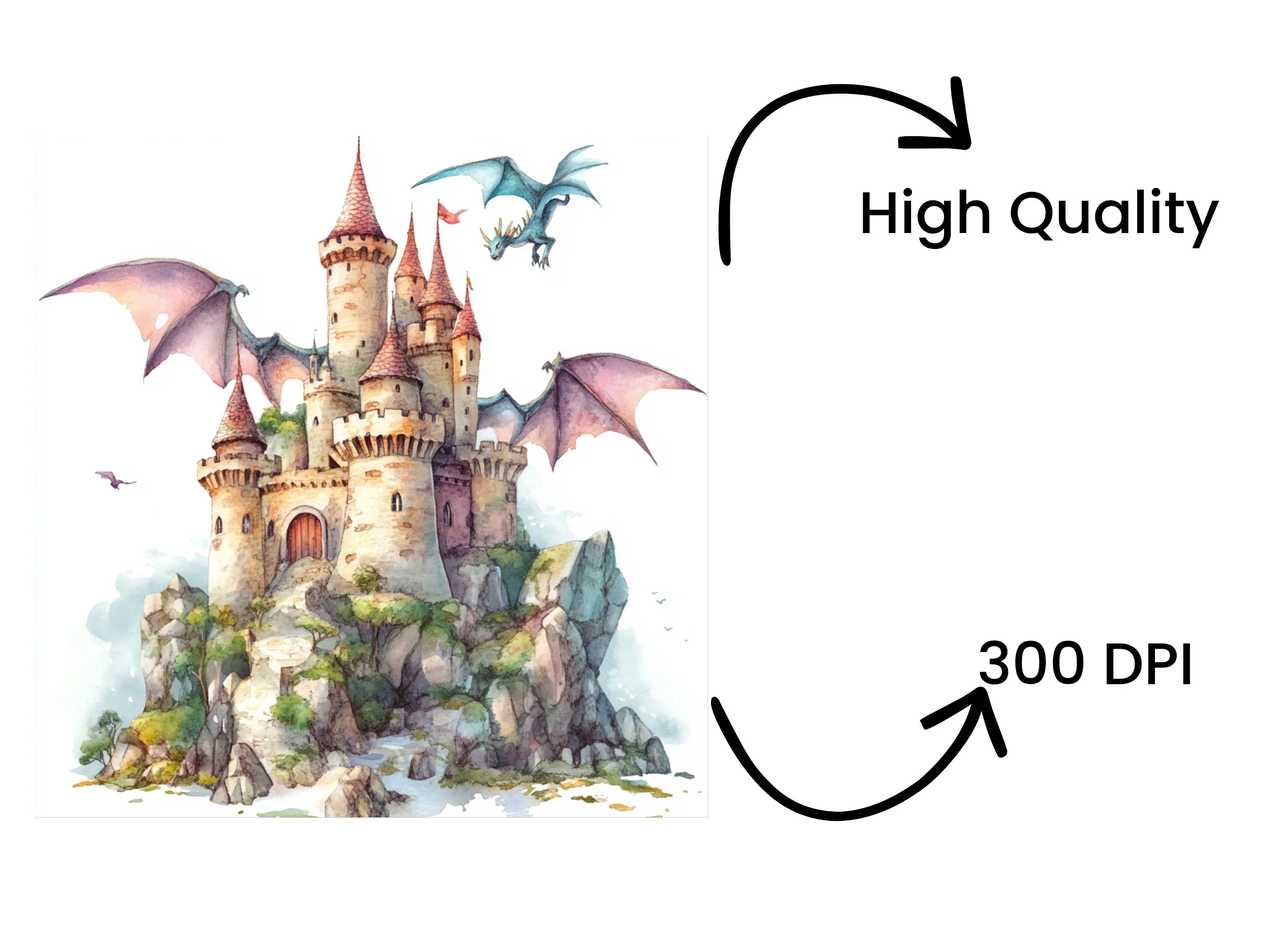 Enchanted Castle Clipart Bundle