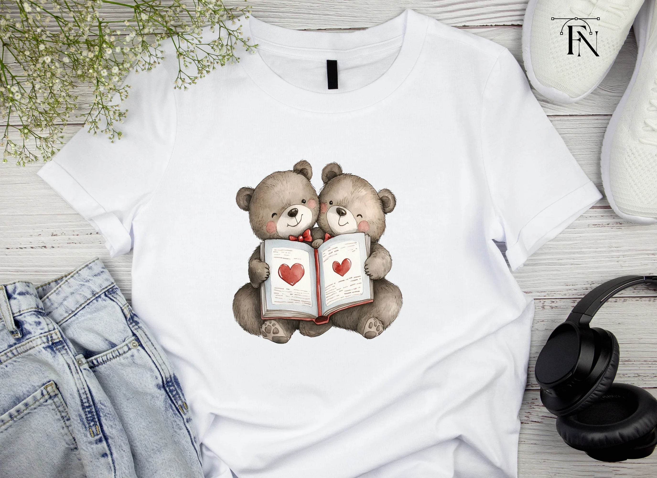 Teddy Bears Reading Love Story Clipart Bundle