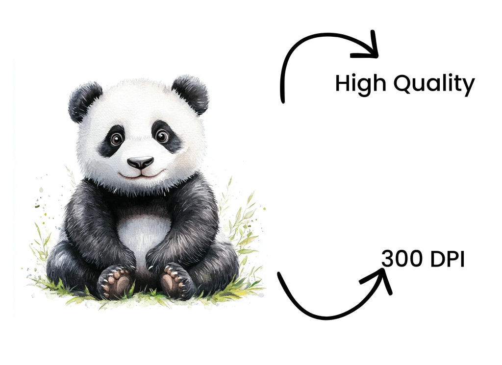 Cute Panda Clipart Bundle