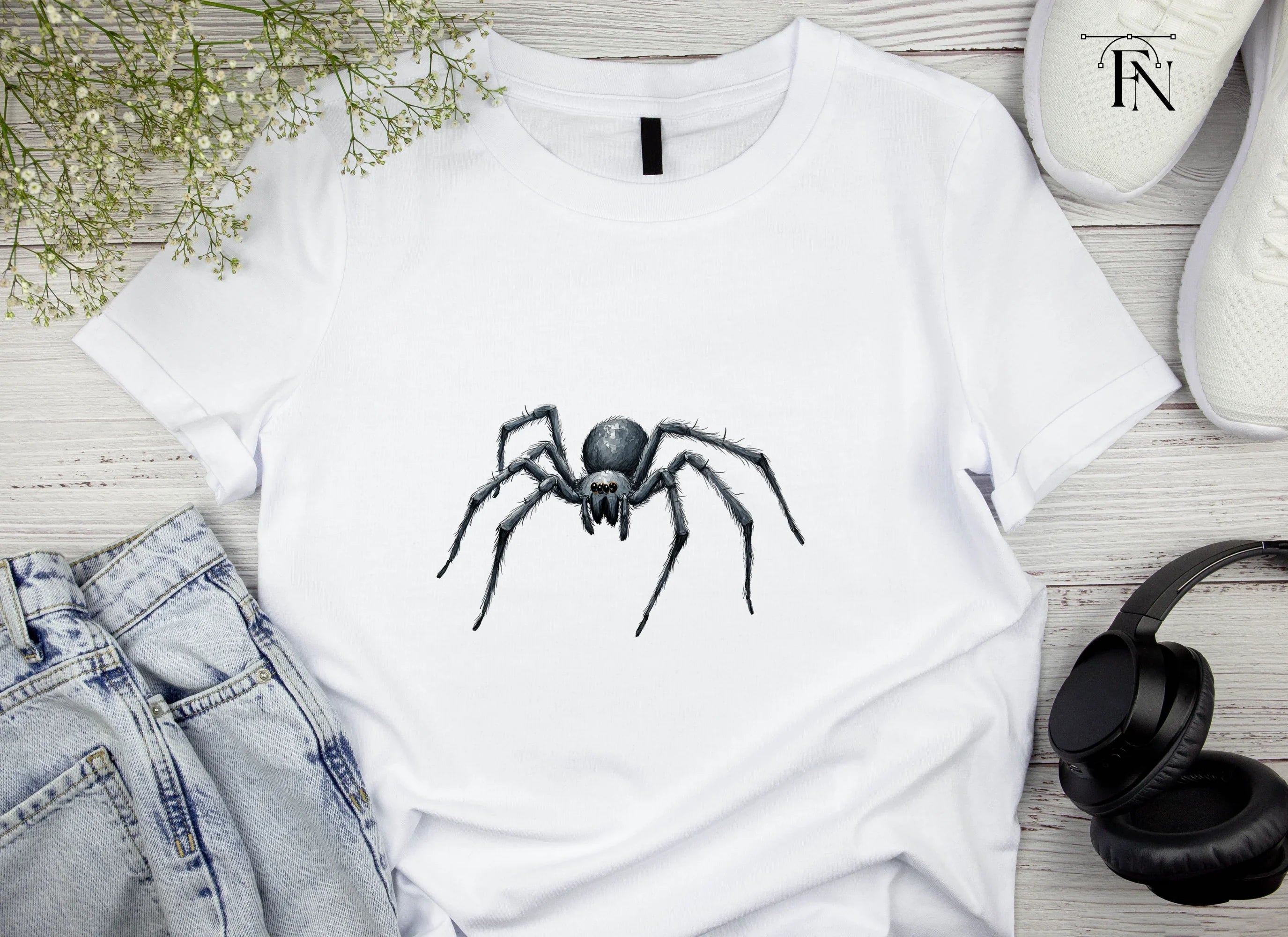 Realistic Spider Clipart Bundle