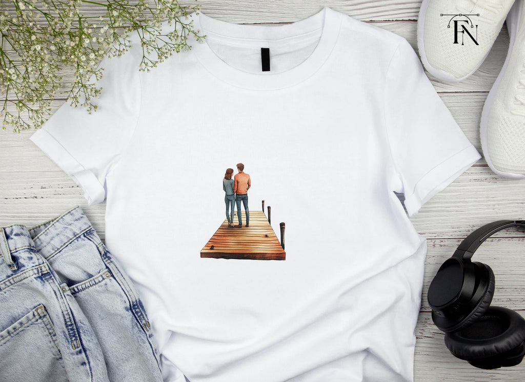 Romantic Couple on Dock Clipart Bundle