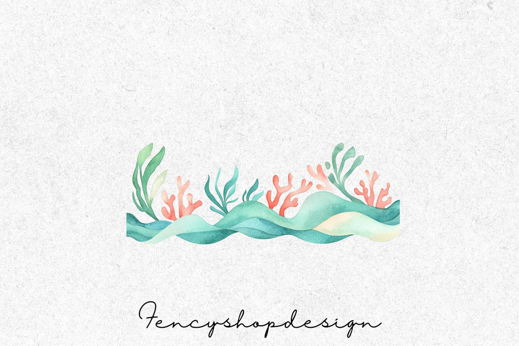 Ocean Elements Clipart Bundle
