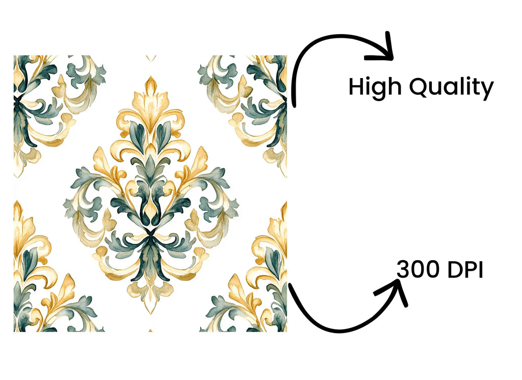 Elegant Damask Pattern Clipart Bundle