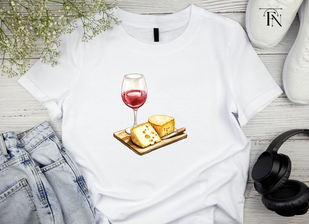 Red Wine and Cheese Board Clipart Bundle