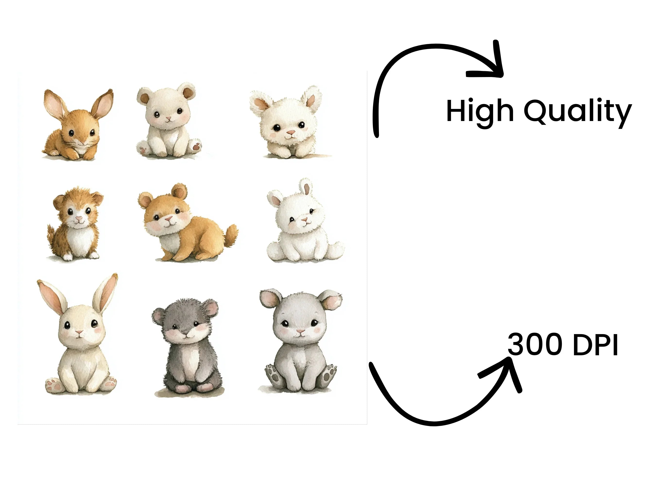 Adorable Forest Animal Clipart Bundle