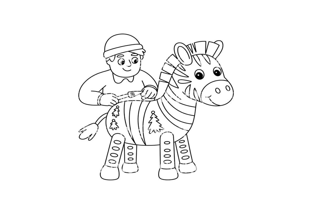 Zebra Toy Crafting Fun Coloring Books