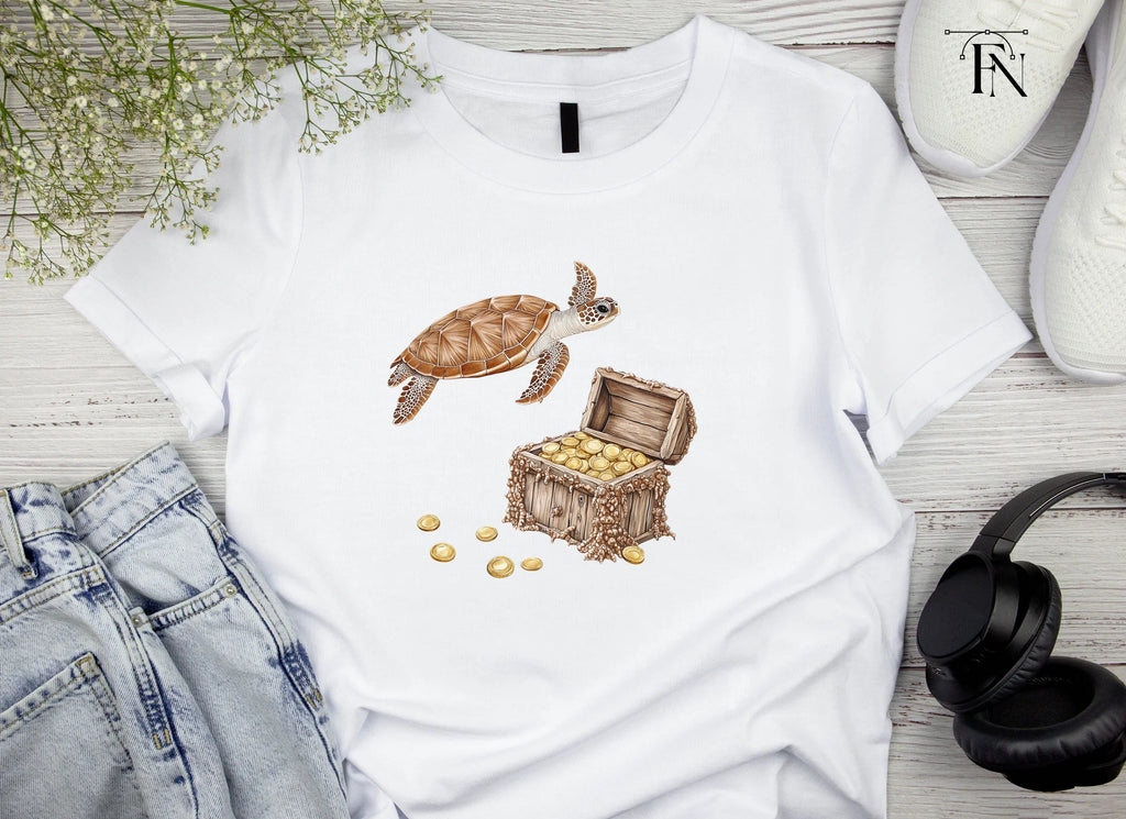 Treasure Chest and Turtle Clipart Bundle
