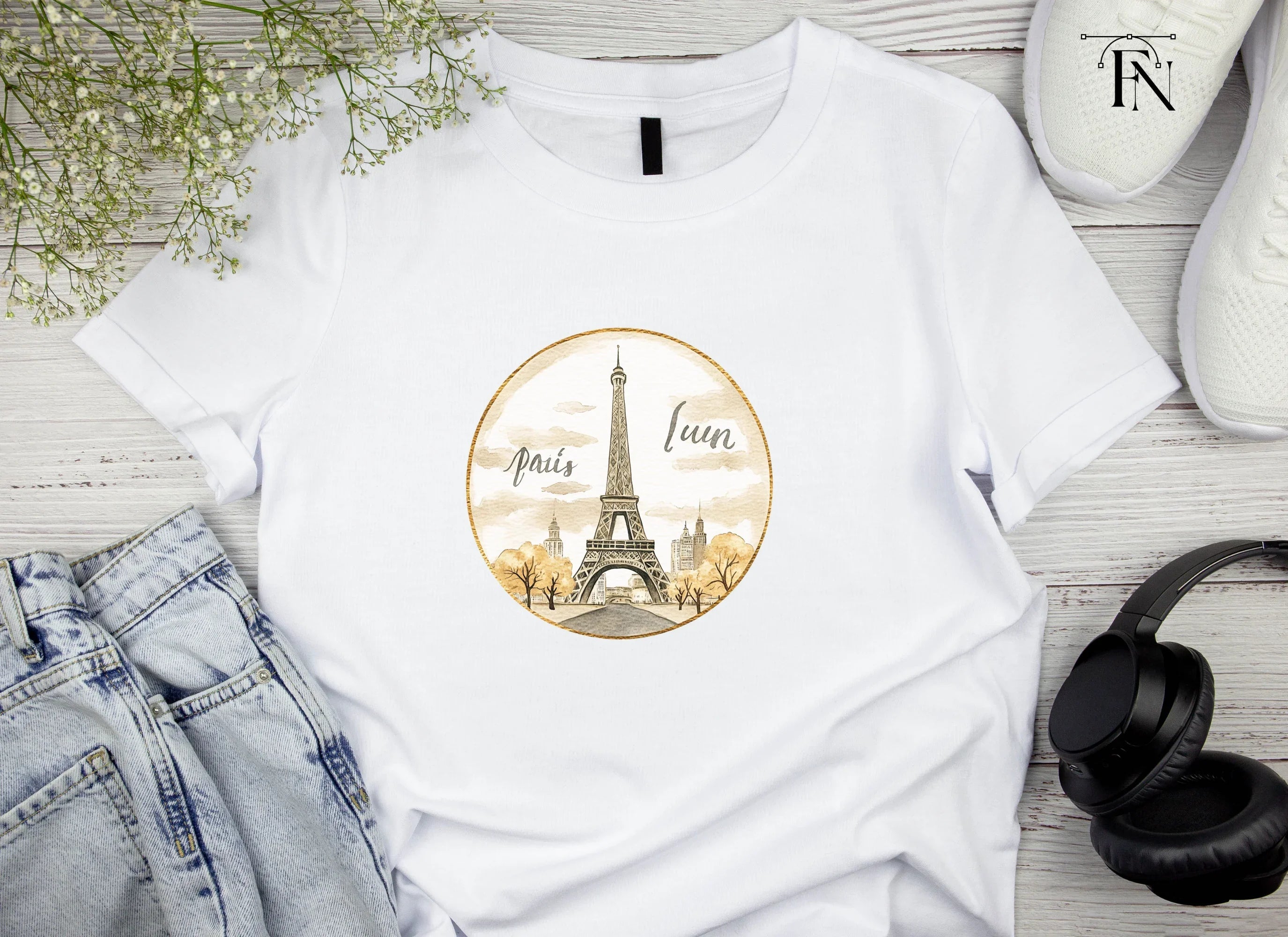 Eiffel Tower Paris Clipart Bundle