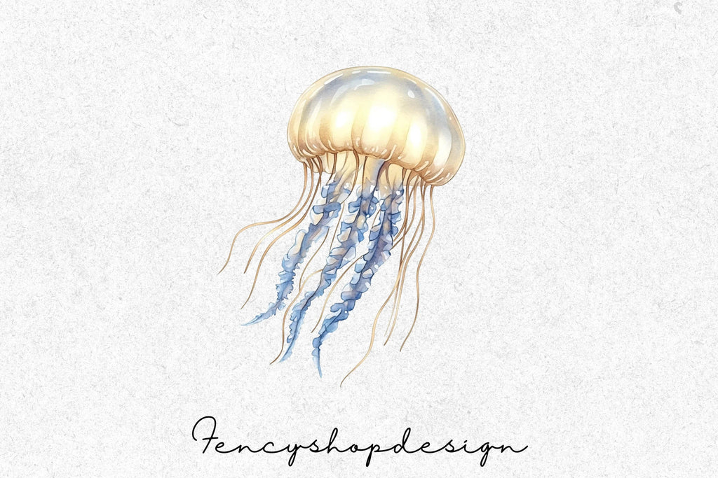 Jellyfish Ocean Clipart Bundle
