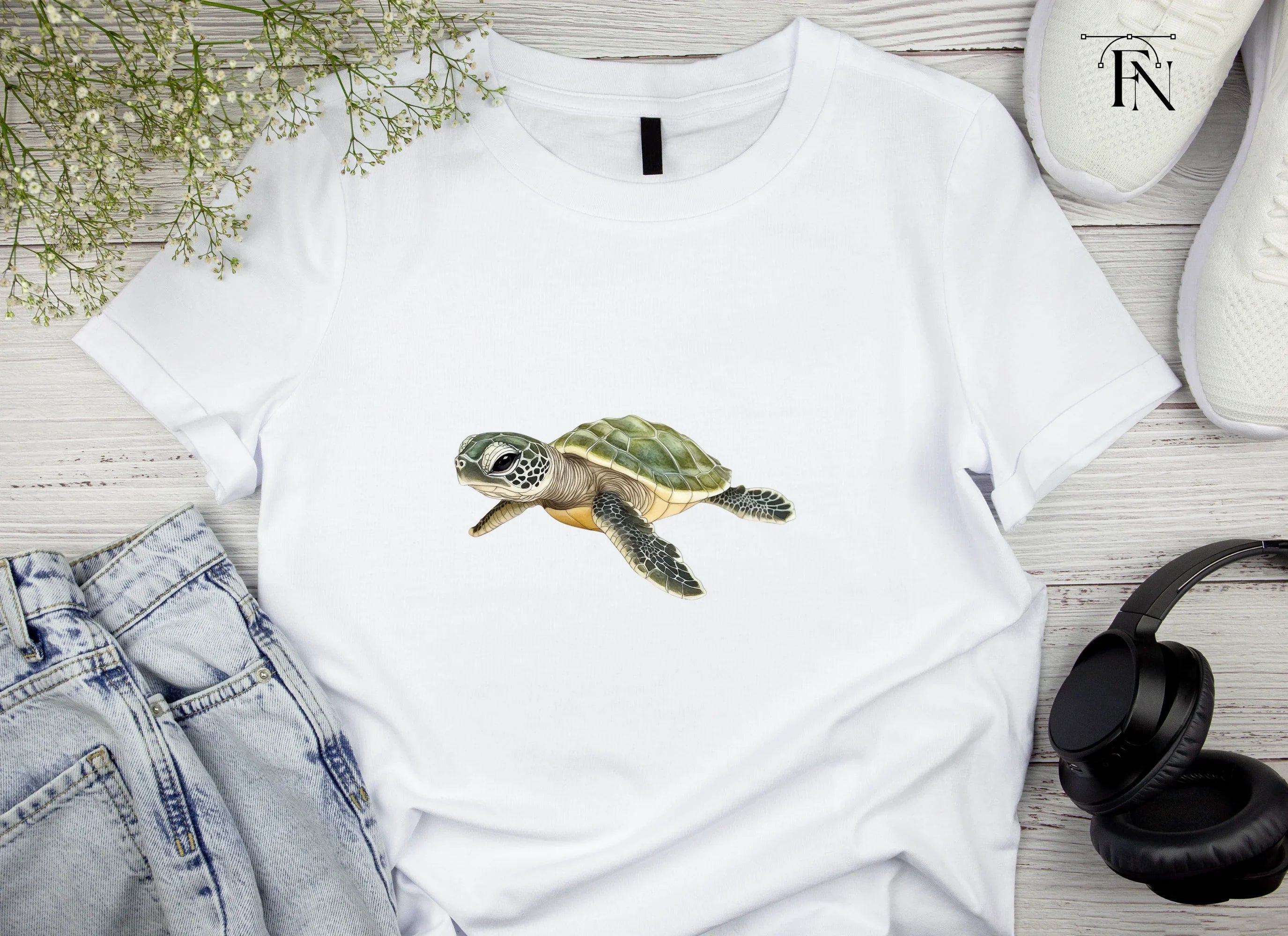 Adorable Baby Sea Turtle Clipart Bundle