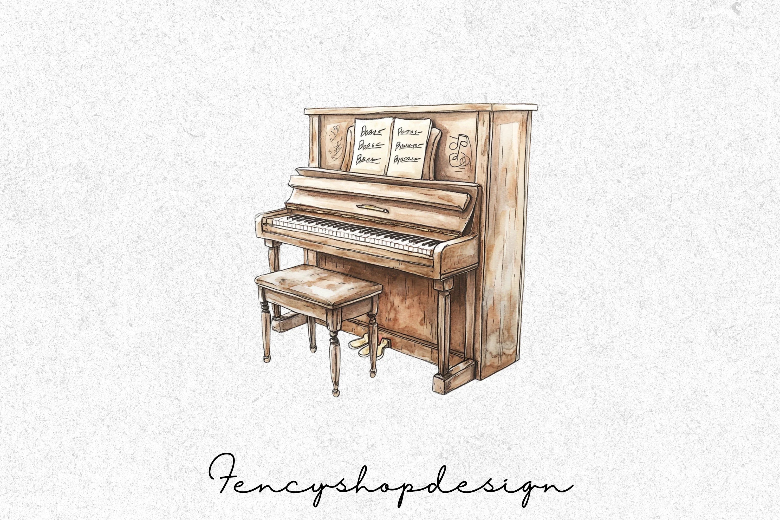 Piano Clipart Bundle