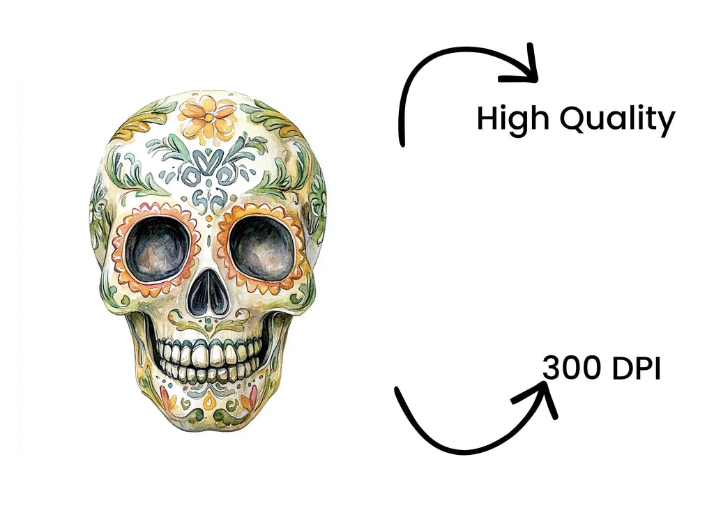 Day of the Dead Sugar Skull Clipart Bundle
