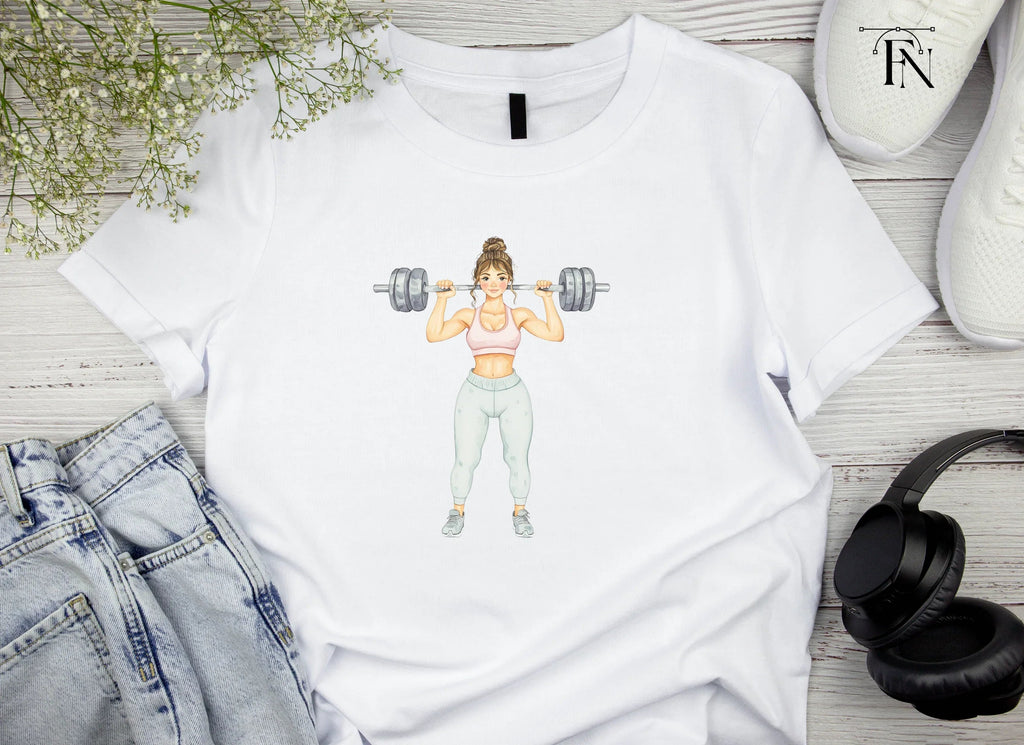 Strong Woman Weightlifting Clipart Bundle