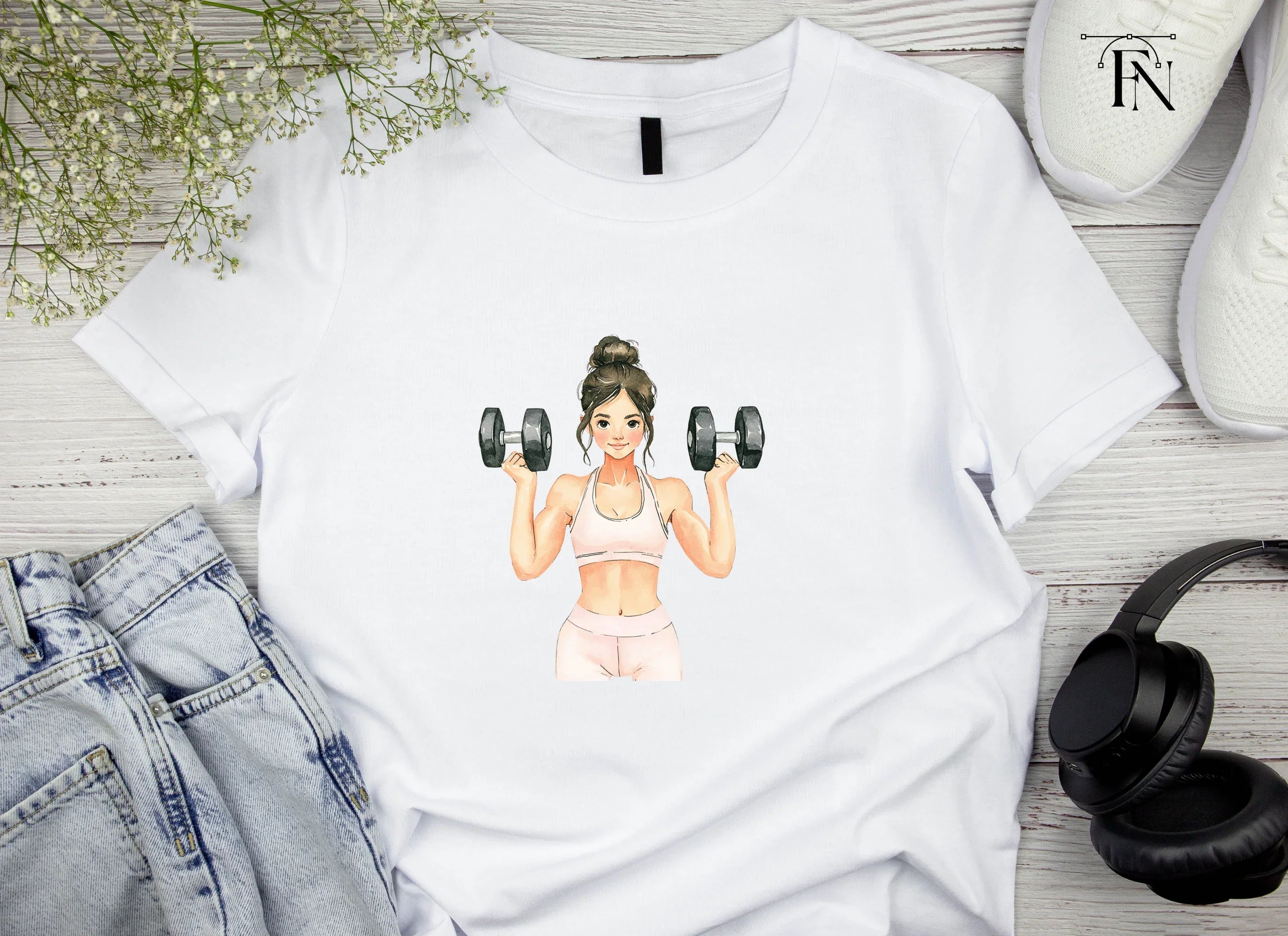 Pretty Girl Fitness Clipart Bundle