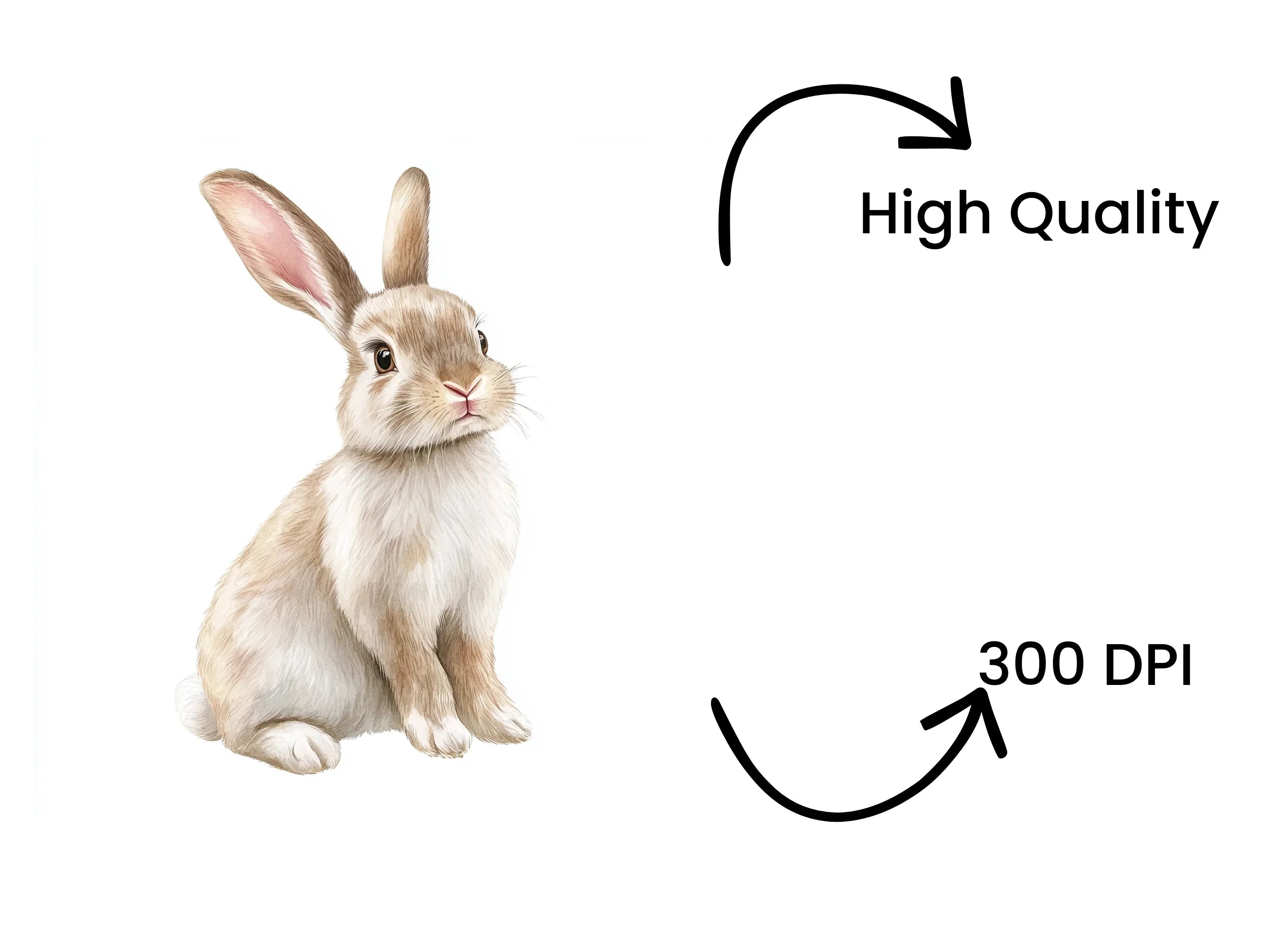 Cute Bunny Clipart Bundle