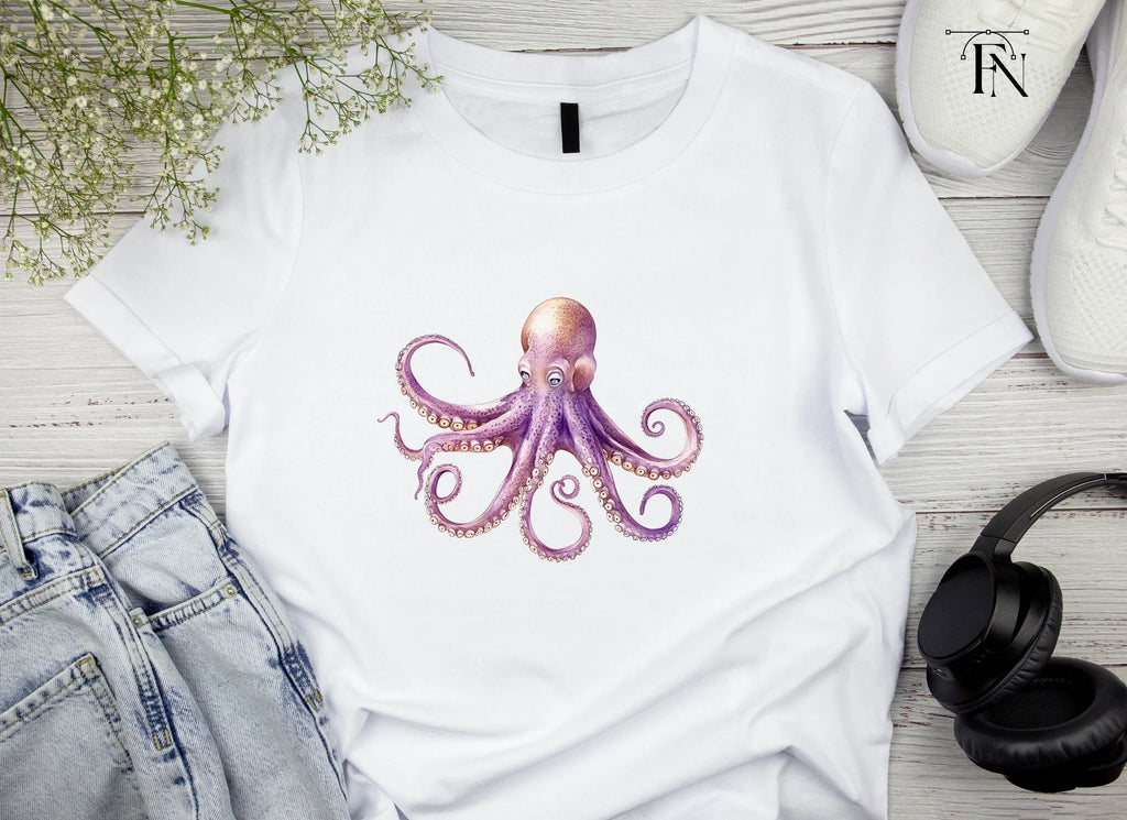 Purple Octopus Clipart Bundle