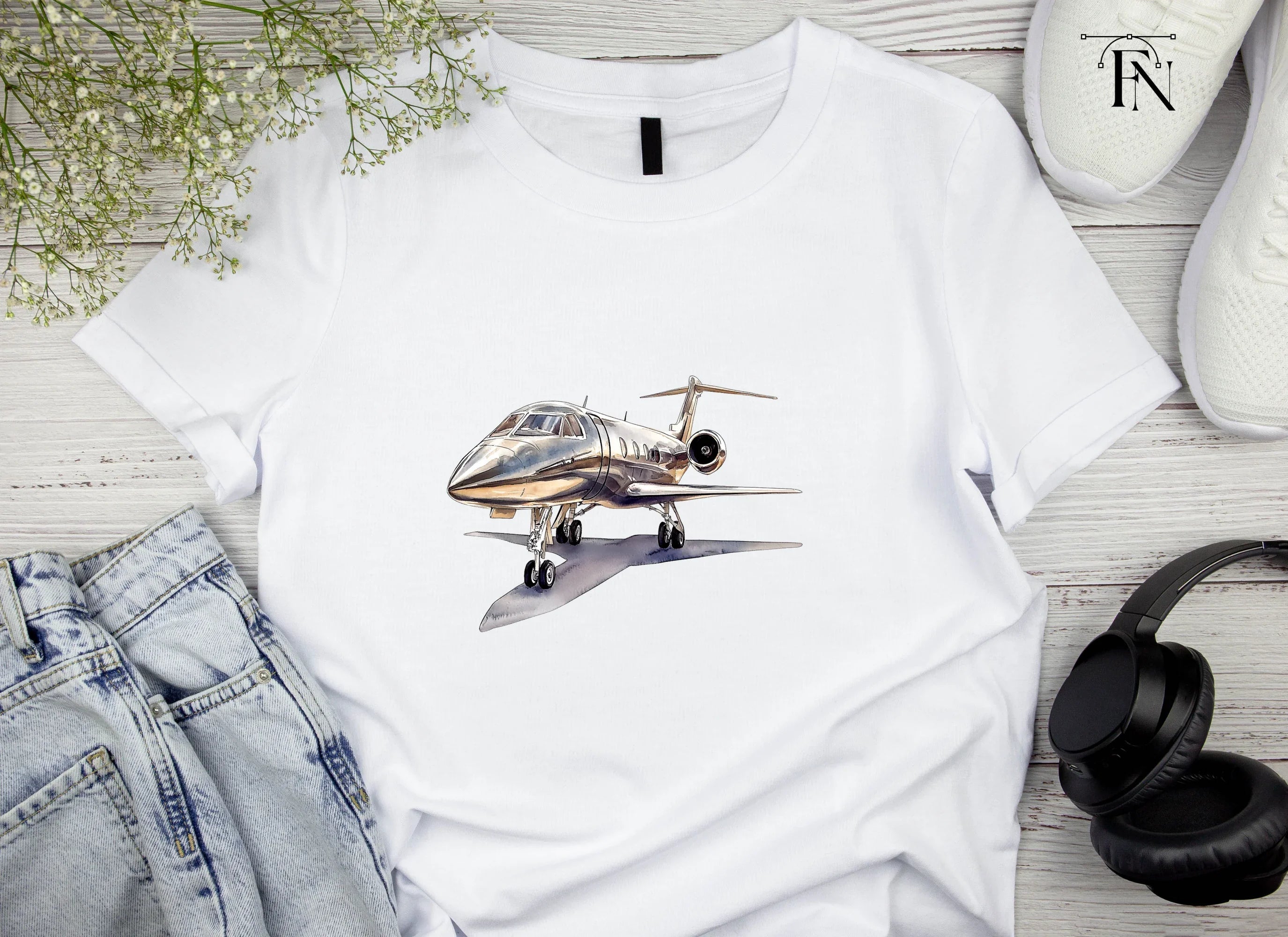 Vintage Jet and Private Plane Clipart Bundle