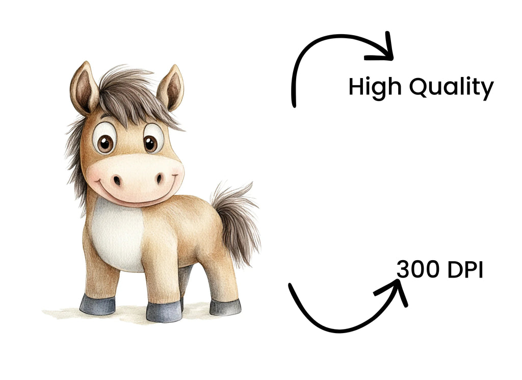 Charming Baby Horse Clipart Bundle