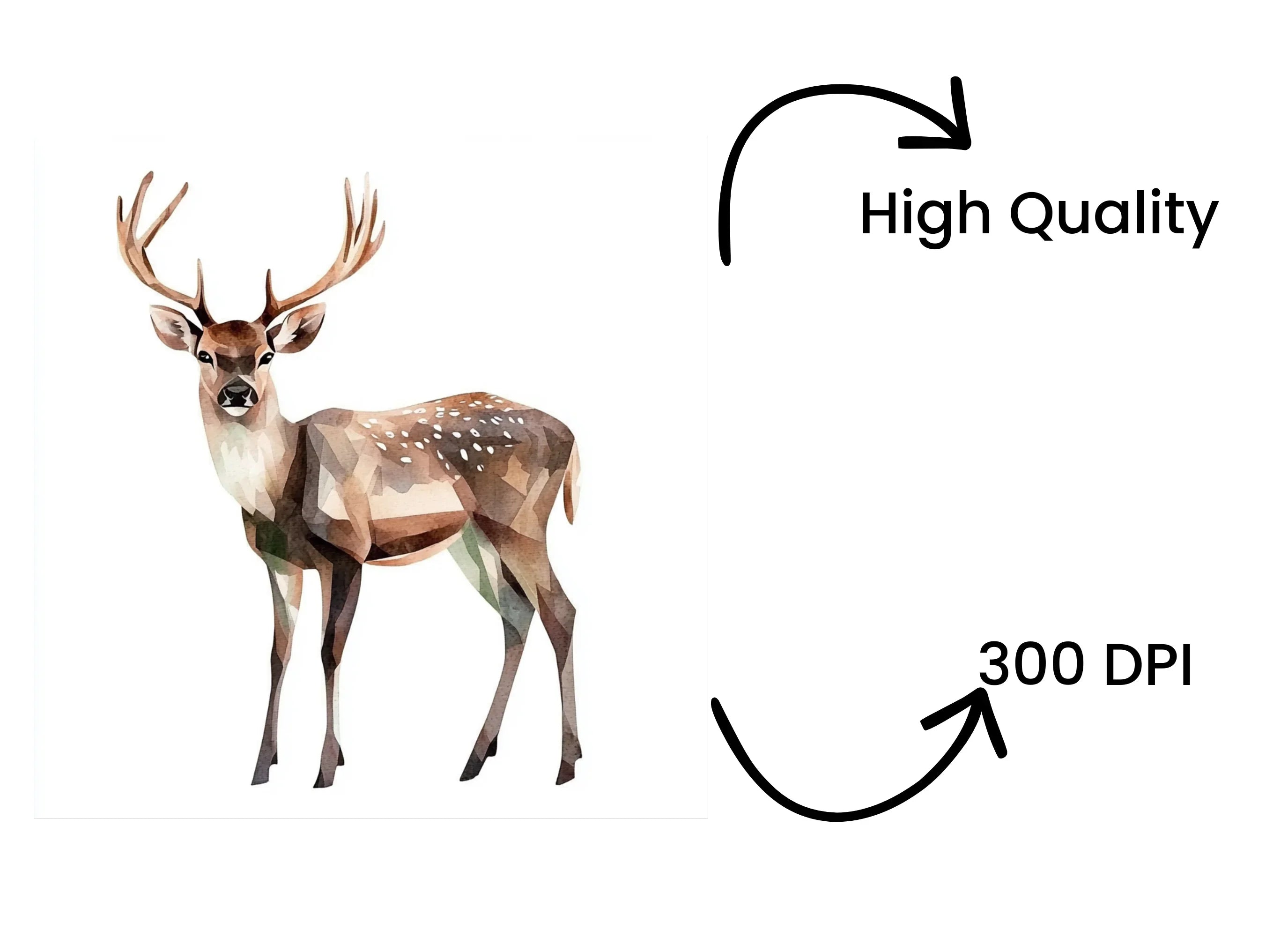 Geometric Deer Clipart Bundle